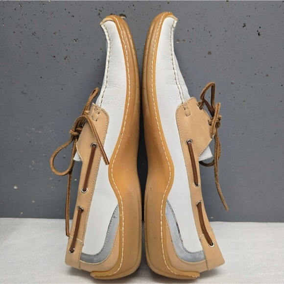 Donald Pliner Eaton White Tan Leather Casual Boat Shoes Size 12 main image 7